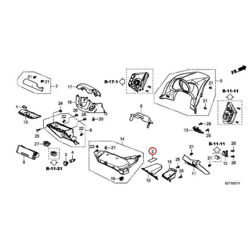 [NEW] JDM HONDA CR-Z ZF1 2012 Instrument panel garnish (driver side) GENUINE OEM - Image 4