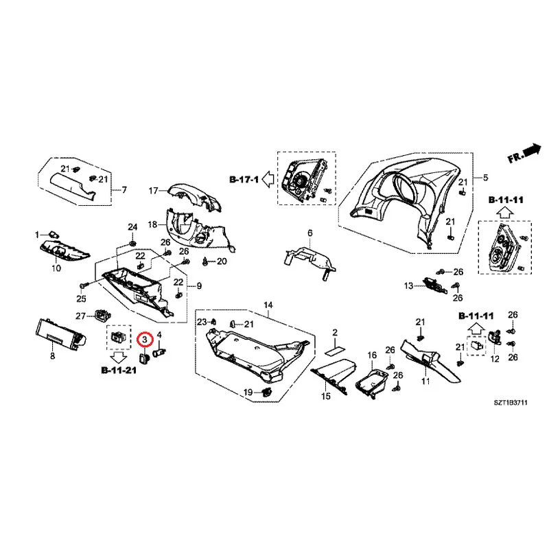 [NEW] JDM HONDA CR-Z ZF1 2012 Instrument panel garnish (driver side) GENUINE OEM - Image 5