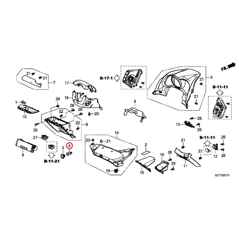 [NEW] JDM HONDA CR-Z ZF1 2012 Instrument panel garnish (driver side) GENUINE OEM - Image 6