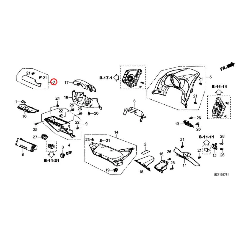 [NEW] JDM HONDA CR-Z ZF1 2012 Instrument panel garnish (driver side) GENUINE OEM - Image 9