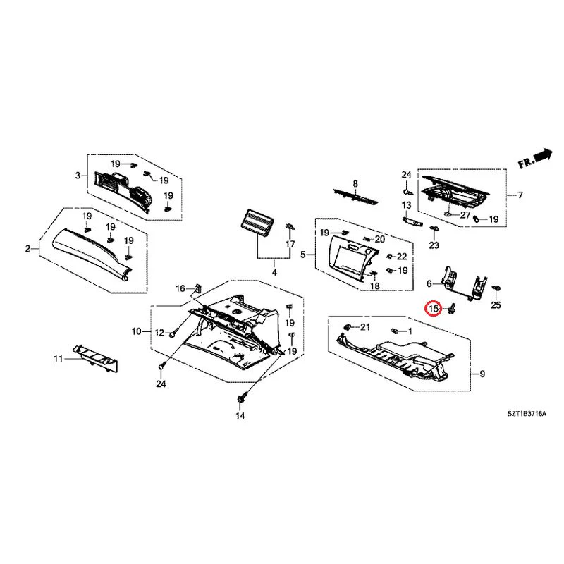 [NEW] JDM HONDA CR-Z ZF1 2012 Instrument panel garnish (passenger side) GENUINE OEM - Image 15