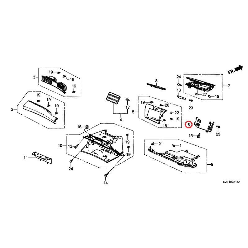 [NEW] JDM HONDA CR-Z ZF1 2012 Instrument panel garnish (passenger side) GENUINE OEM - Image 6