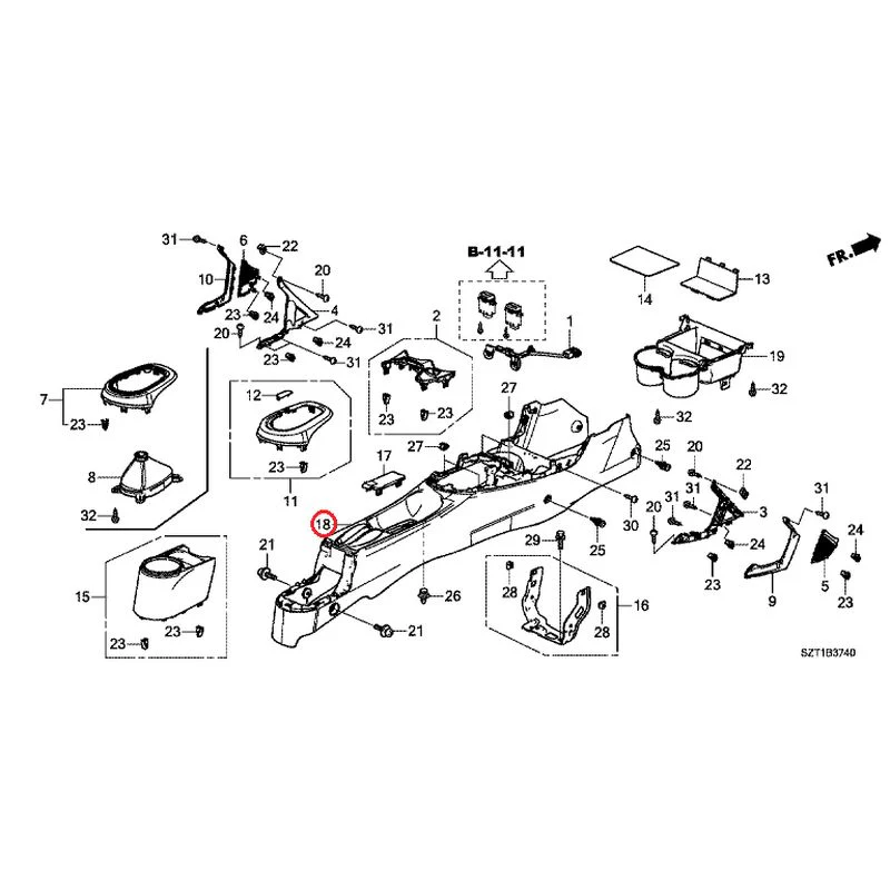 [NEW] JDM HONDA CR-Z ZF1 2012 Console GENUINE OEM - Image 17