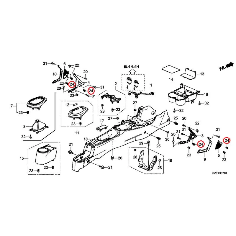 [NEW] JDM HONDA CR-Z ZF1 2012 Console GENUINE OEM - Image 23