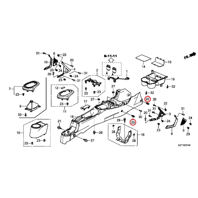 [NEW] JDM HONDA CR-Z ZF1 2012 Console GENUINE OEM - Image 24
