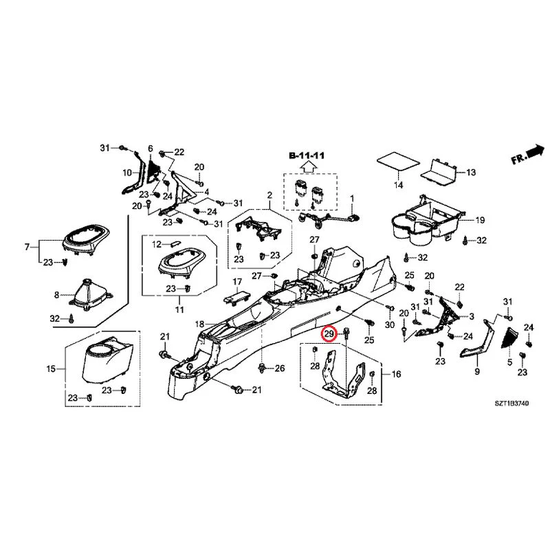 [NEW] JDM HONDA CR-Z ZF1 2012 Console GENUINE OEM - Image 28