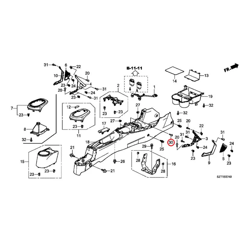 [NEW] JDM HONDA CR-Z ZF1 2012 Console GENUINE OEM - Image 29