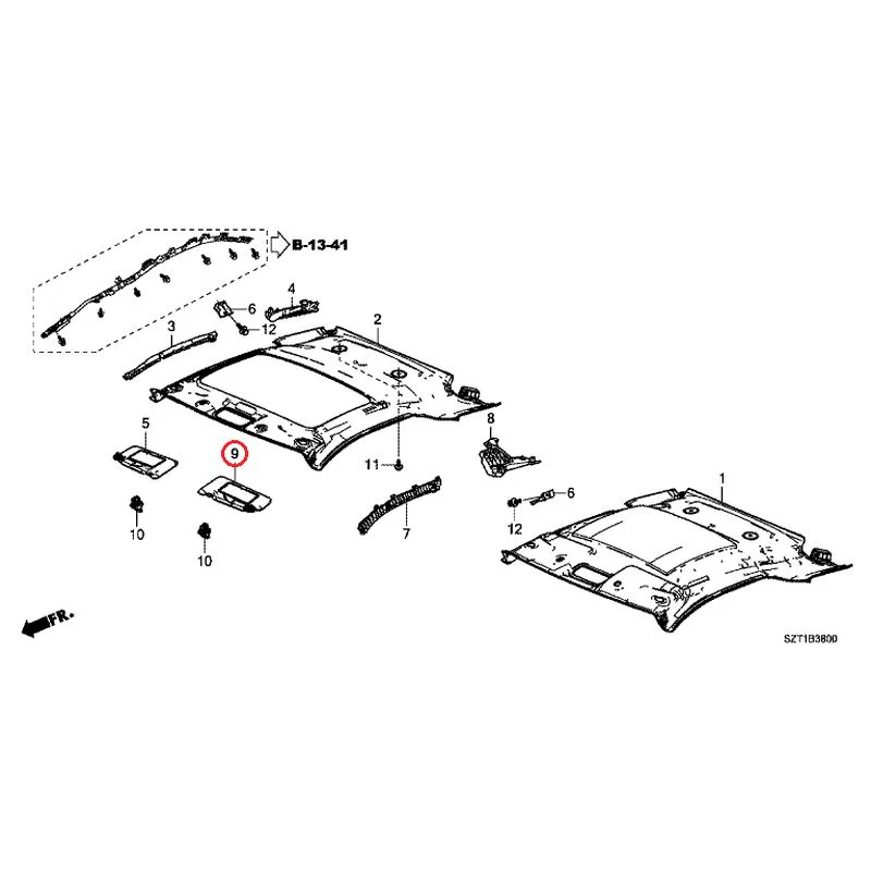 [NEW] JDM HONDA CR-Z ZF1 2012 Roof Lining GENUINE OEM - Image 11