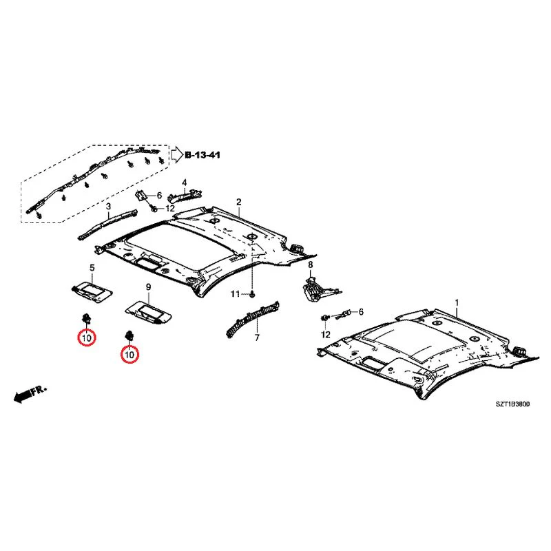 [NEW] JDM HONDA CR-Z ZF1 2012 Roof Lining GENUINE OEM - Image 13