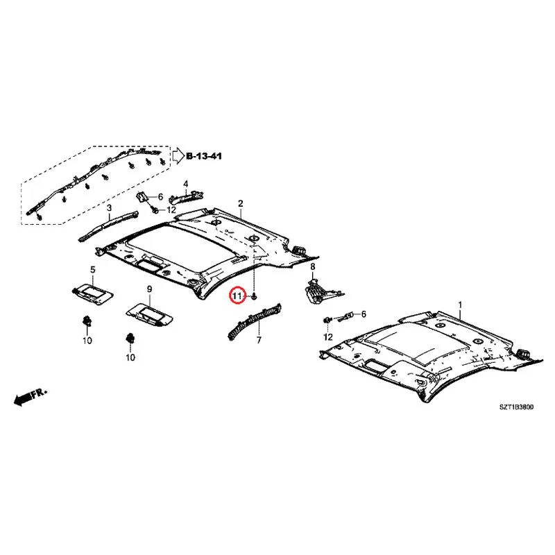 [NEW] JDM HONDA CR-Z ZF1 2012 Roof Lining GENUINE OEM - Image 14
