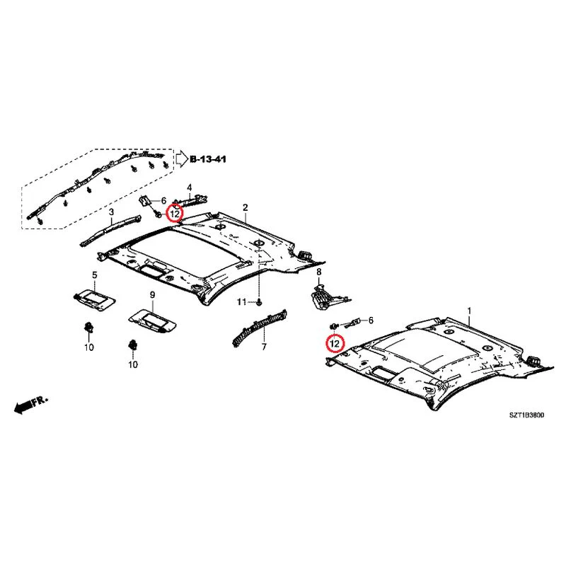 [NEW] JDM HONDA CR-Z ZF1 2012 Roof Lining GENUINE OEM - Image 15