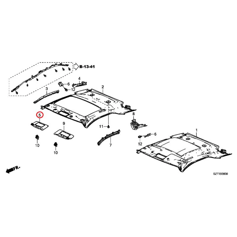[NEW] JDM HONDA CR-Z ZF1 2012 Roof Lining GENUINE OEM - Image 7