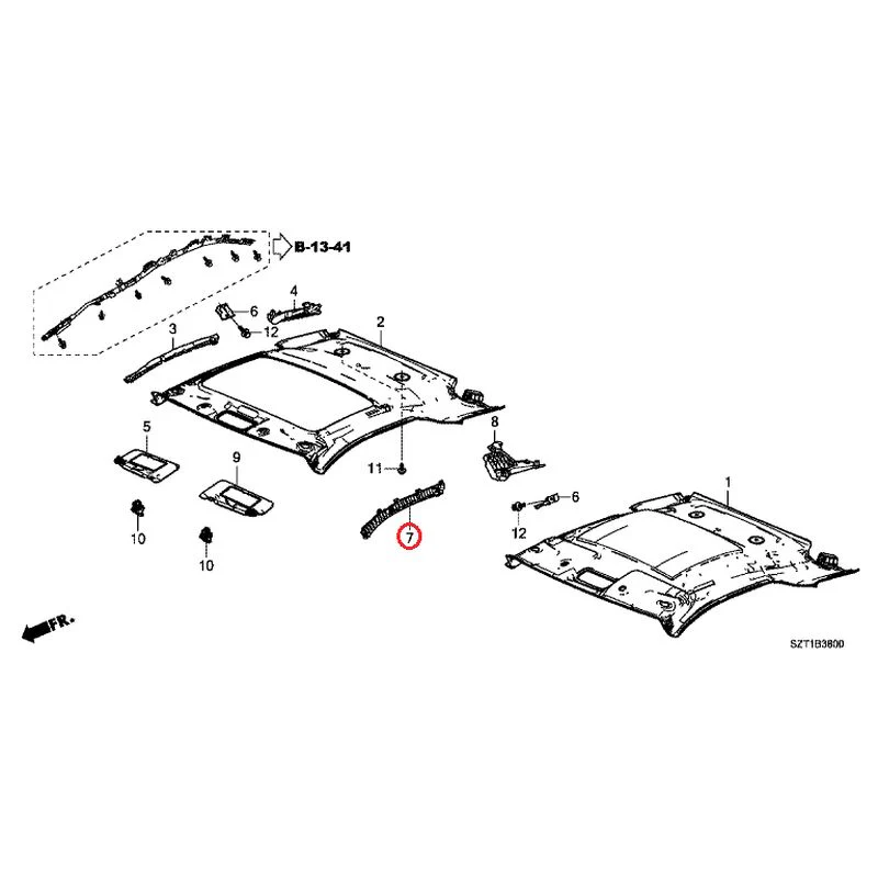 [NEW] JDM HONDA CR-Z ZF1 2012 Roof Lining GENUINE OEM - Image 9