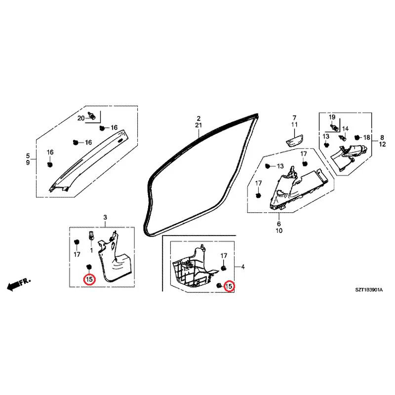 [NEW] JDM HONDA CR-Z ZF1 2012 Pillar Garnish GENUINE OEM - Image 21