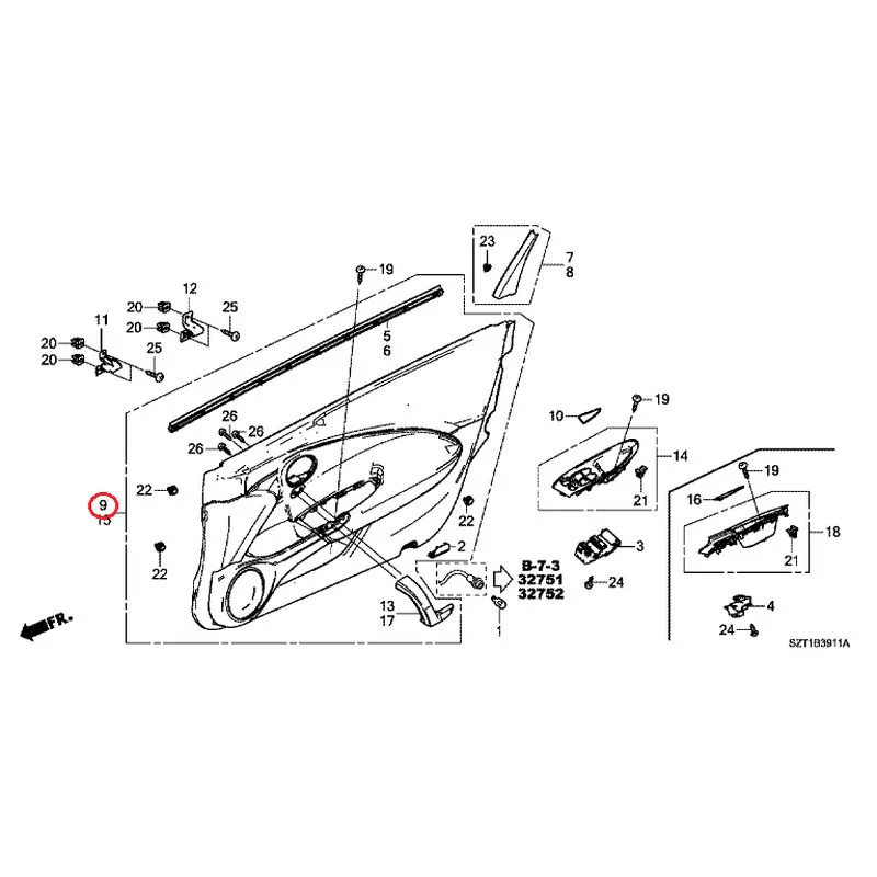 [NEW] JDM HONDA CR-Z ZF1 2012 Door Linings GENUINE OEM - Image 10