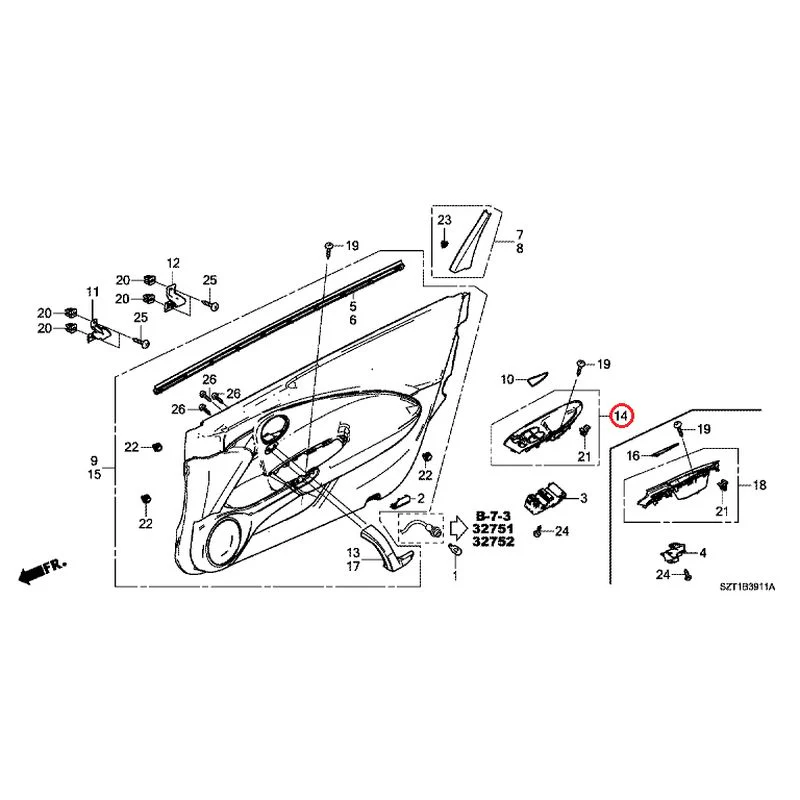 [NEW] JDM HONDA CR-Z ZF1 2012 Door Linings GENUINE OEM - Image 16