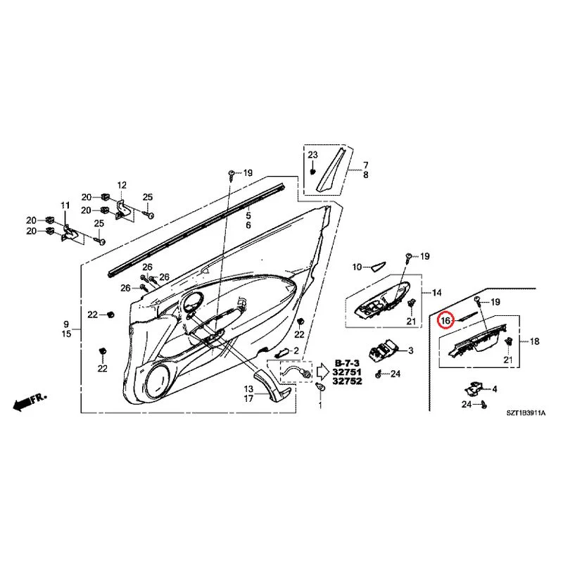 [NEW] JDM HONDA CR-Z ZF1 2012 Door Linings GENUINE OEM - Image 19