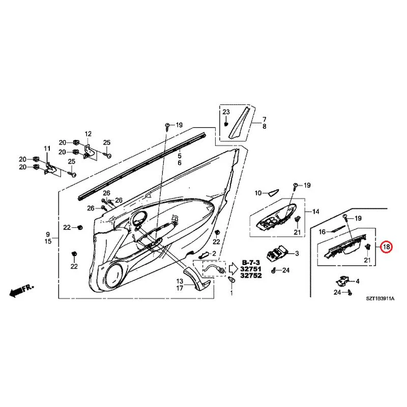 [NEW] JDM HONDA CR-Z ZF1 2012 Door Linings GENUINE OEM - Image 21