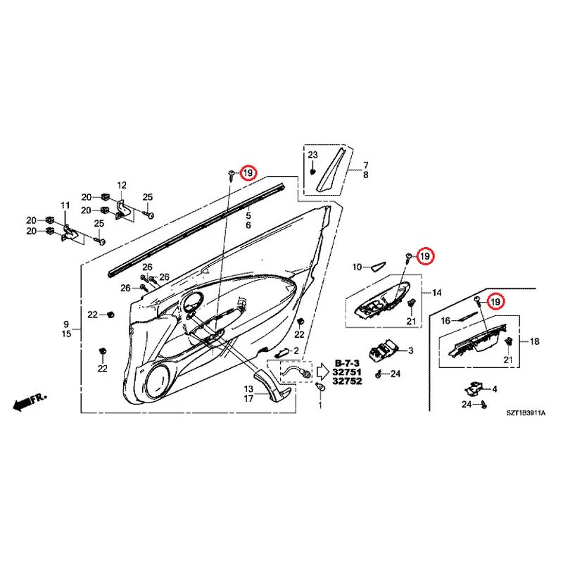 [NEW] JDM HONDA CR-Z ZF1 2012 Door Linings GENUINE OEM - Image 22