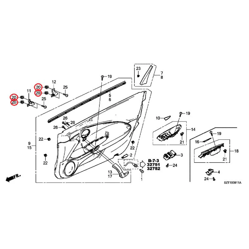[NEW] JDM HONDA CR-Z ZF1 2012 Door Linings GENUINE OEM - Image 23