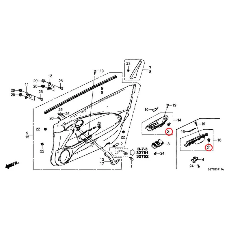 [NEW] JDM HONDA CR-Z ZF1 2012 Door Linings GENUINE OEM - Image 24