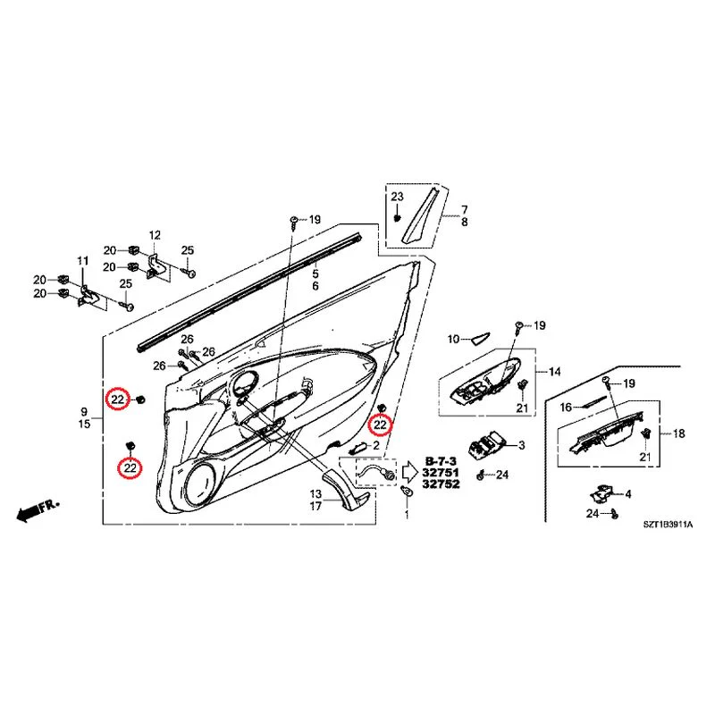[NEW] JDM HONDA CR-Z ZF1 2012 Door Linings GENUINE OEM - Image 25