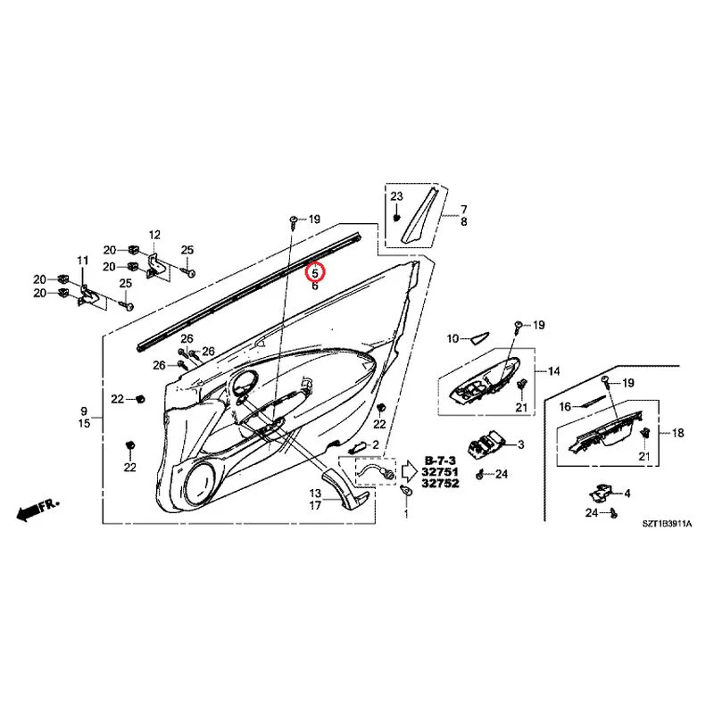[NEW] JDM HONDA CR-Z ZF1 2012 Door Linings GENUINE OEM - Image 6