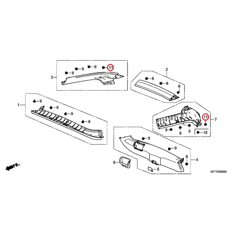 [NEW] JDM HONDA CR-Z ZF1 2012 Tailgate Lining GENUINE OEM - Image 11