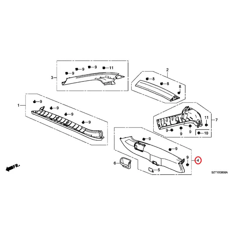 [NEW] JDM HONDA CR-Z ZF1 2012 Tailgate Lining GENUINE OEM - Image 5