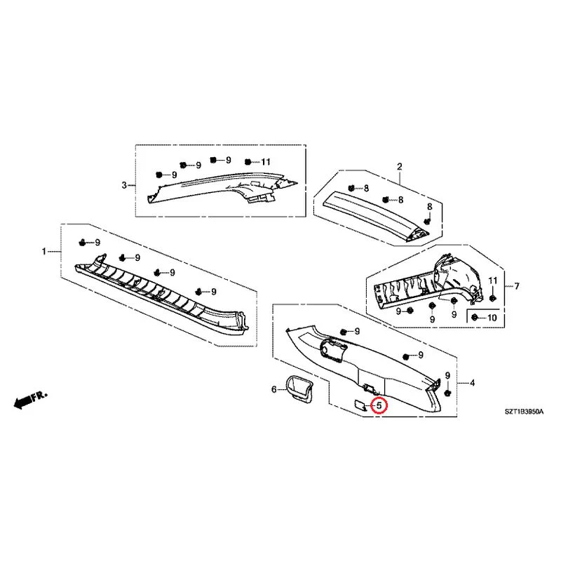 [NEW] JDM HONDA CR-Z ZF1 2012 Tailgate Lining GENUINE OEM - Image 6