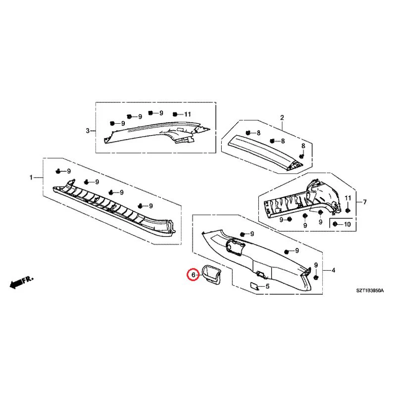 [NEW] JDM HONDA CR-Z ZF1 2012 Tailgate Lining GENUINE OEM - Image 7