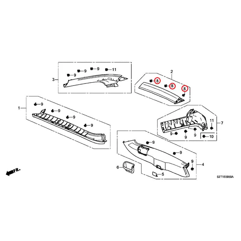[NEW] JDM HONDA CR-Z ZF1 2012 Tailgate Lining GENUINE OEM - Image 9