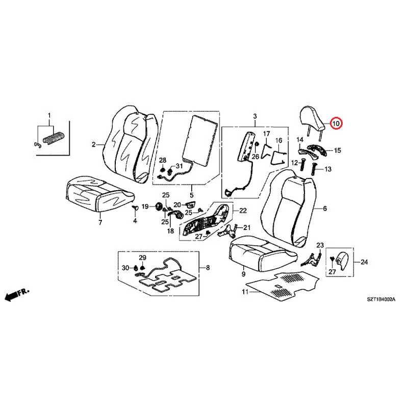 [NEW] JDM HONDA CR-Z ZF1 2012 Front Seats (R.) GENUINE OEM - Image 11