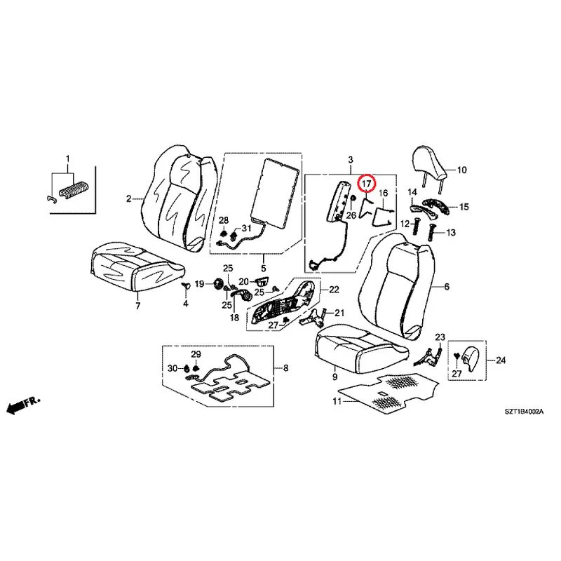 [NEW] JDM HONDA CR-Z ZF1 2012 Front Seats (R.) GENUINE OEM - Image 18