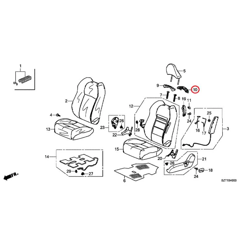[NEW] JDM HONDA CR-Z ZF1 2012 Front Seats (L.) GENUINE OEM - Image 12
