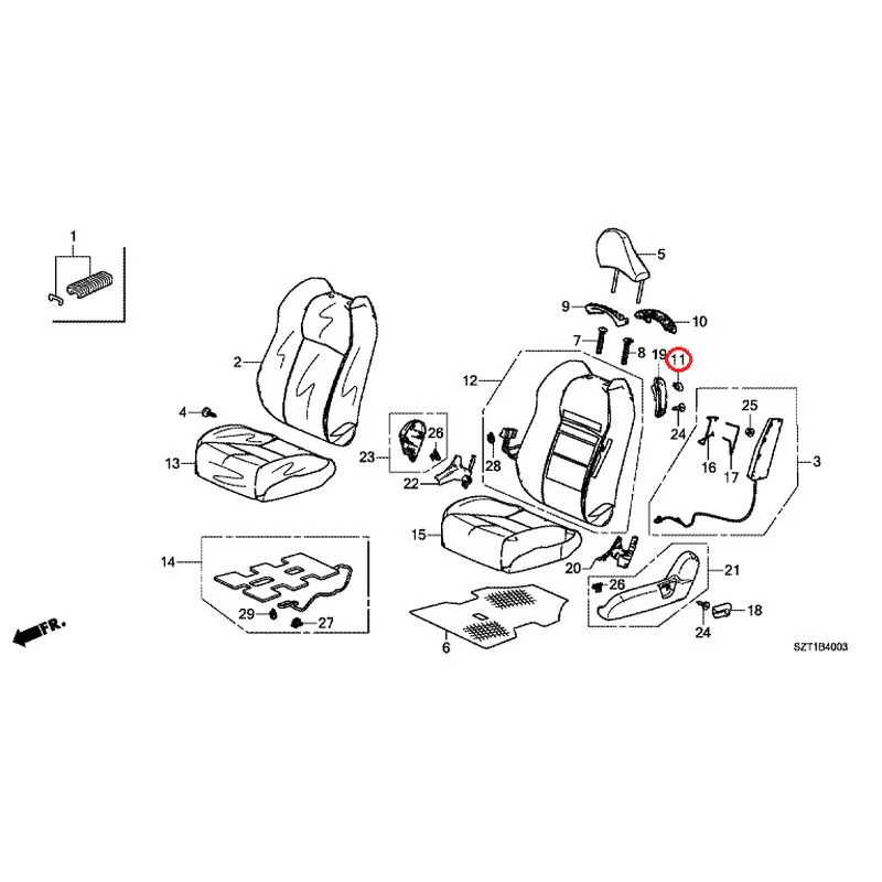 [NEW] JDM HONDA CR-Z ZF1 2012 Front Seats (L.) GENUINE OEM - Image 13