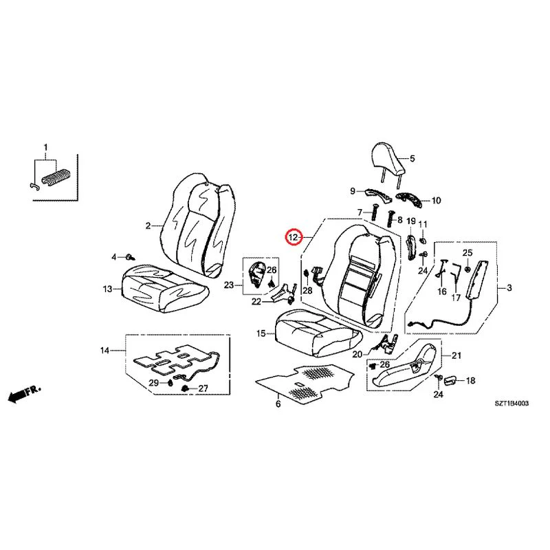 [NEW] JDM HONDA CR-Z ZF1 2012 Front Seats (L.) GENUINE OEM - Image 14