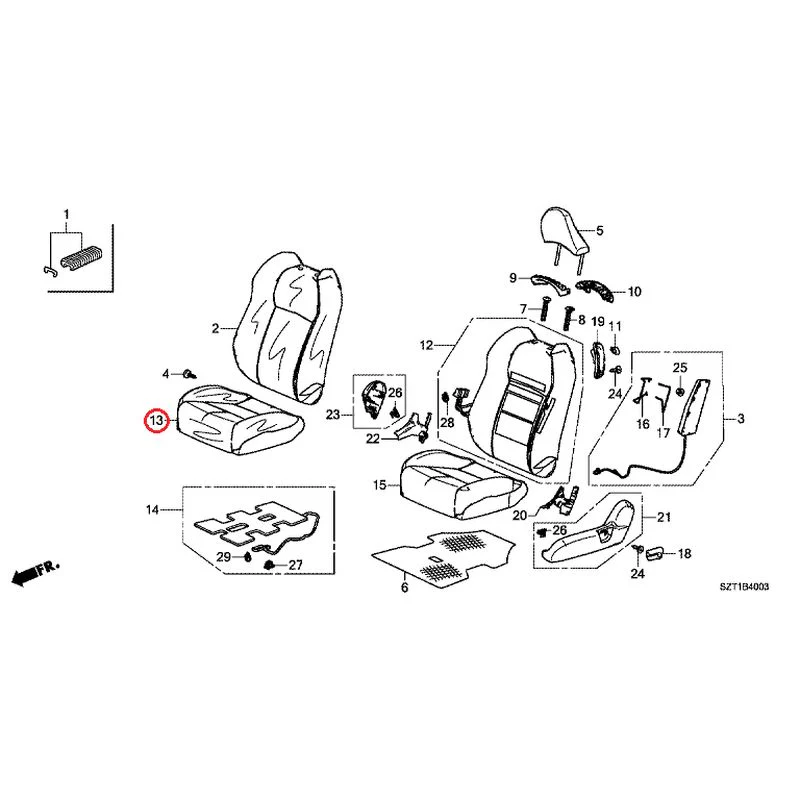 [NEW] JDM HONDA CR-Z ZF1 2012 Front Seats (L.) GENUINE OEM - Image 16