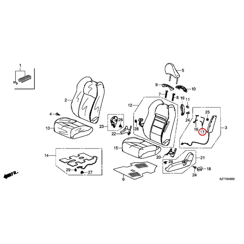 [NEW] JDM HONDA CR-Z ZF1 2012 Front Seats (L.) GENUINE OEM - Image 19