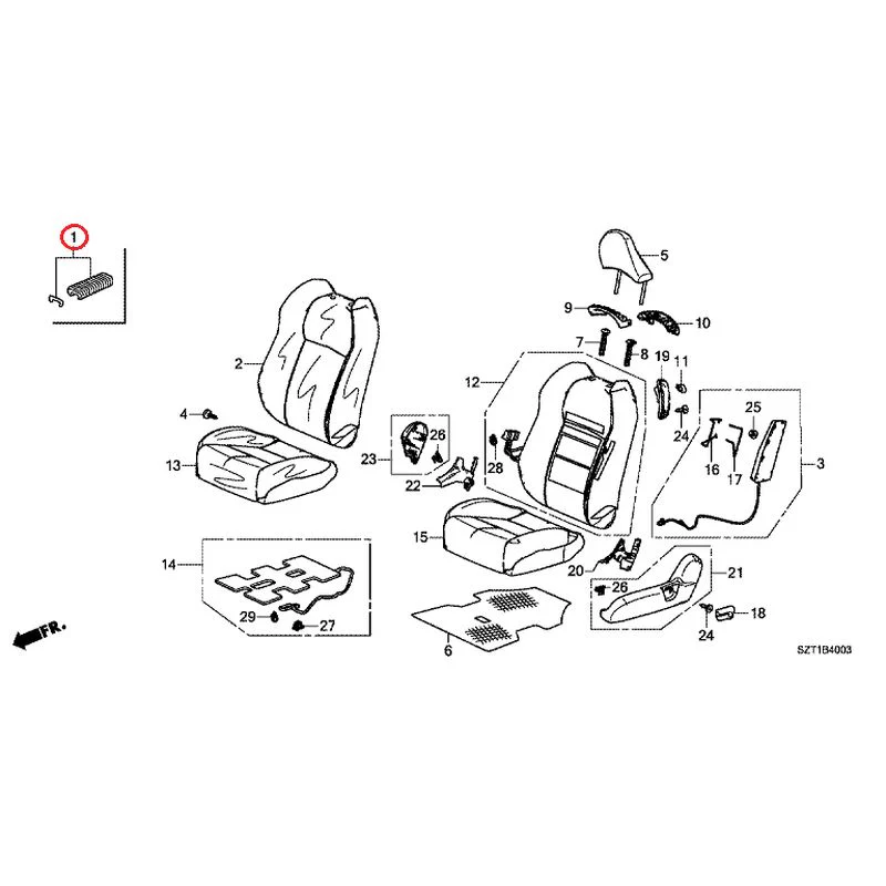 [NEW] JDM HONDA CR-Z ZF1 2012 Front Seats (L.) GENUINE OEM - Image 2