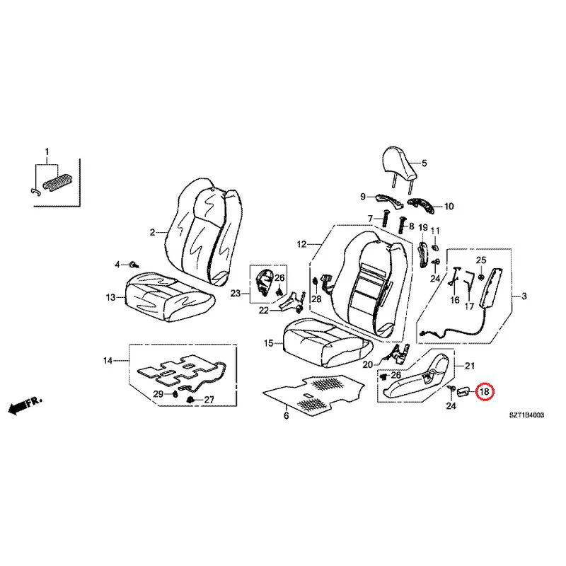 [NEW] JDM HONDA CR-Z ZF1 2012 Front Seats (L.) GENUINE OEM - Image 20