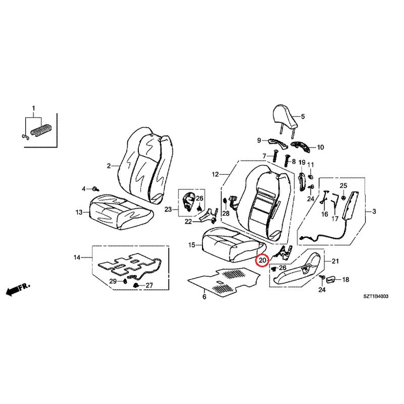 [NEW] JDM HONDA CR-Z ZF1 2012 Front Seats (L.) GENUINE OEM - Image 22