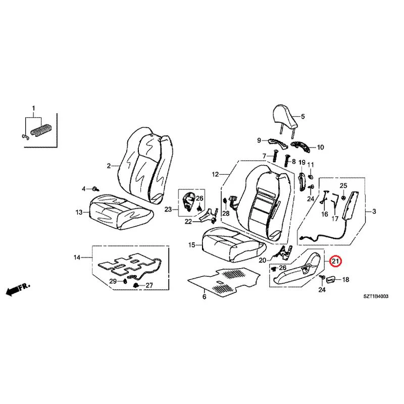 [NEW] JDM HONDA CR-Z ZF1 2012 Front Seats (L.) GENUINE OEM - Image 23