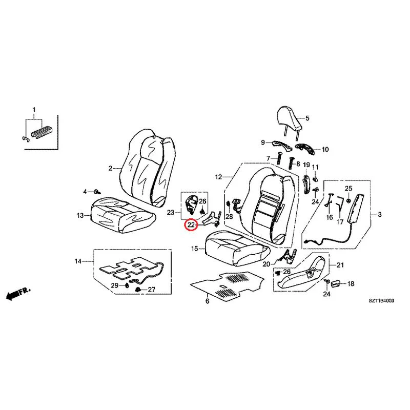 [NEW] JDM HONDA CR-Z ZF1 2012 Front Seats (L.) GENUINE OEM - Image 24
