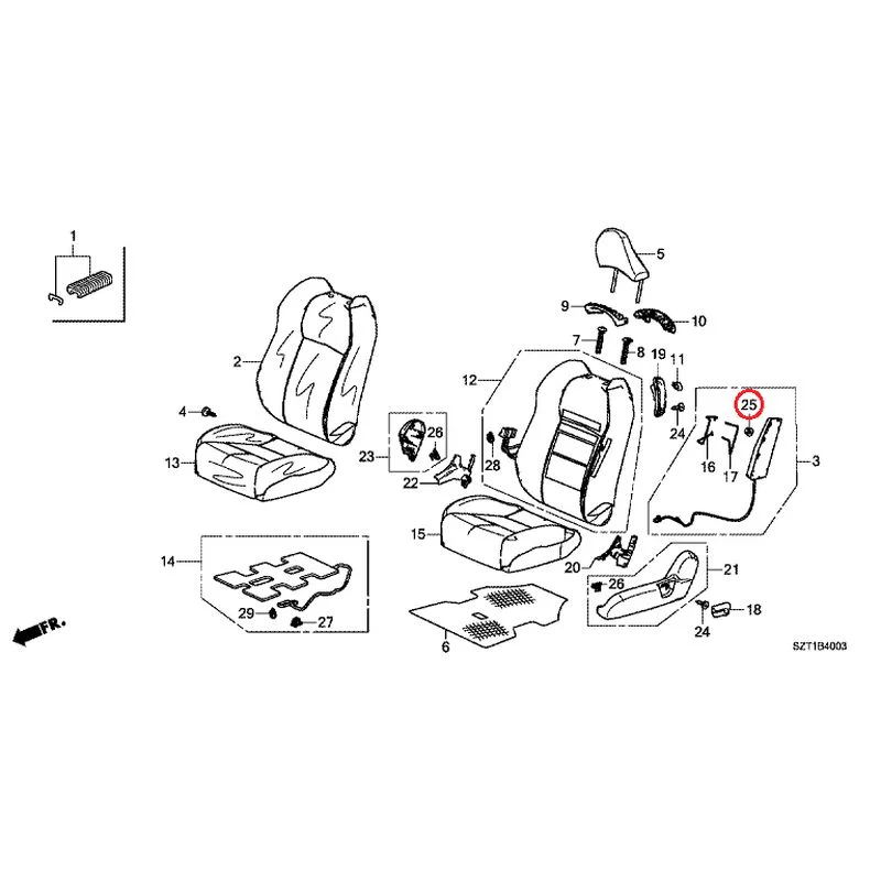 [NEW] JDM HONDA CR-Z ZF1 2012 Front Seats (L.) GENUINE OEM - Image 27