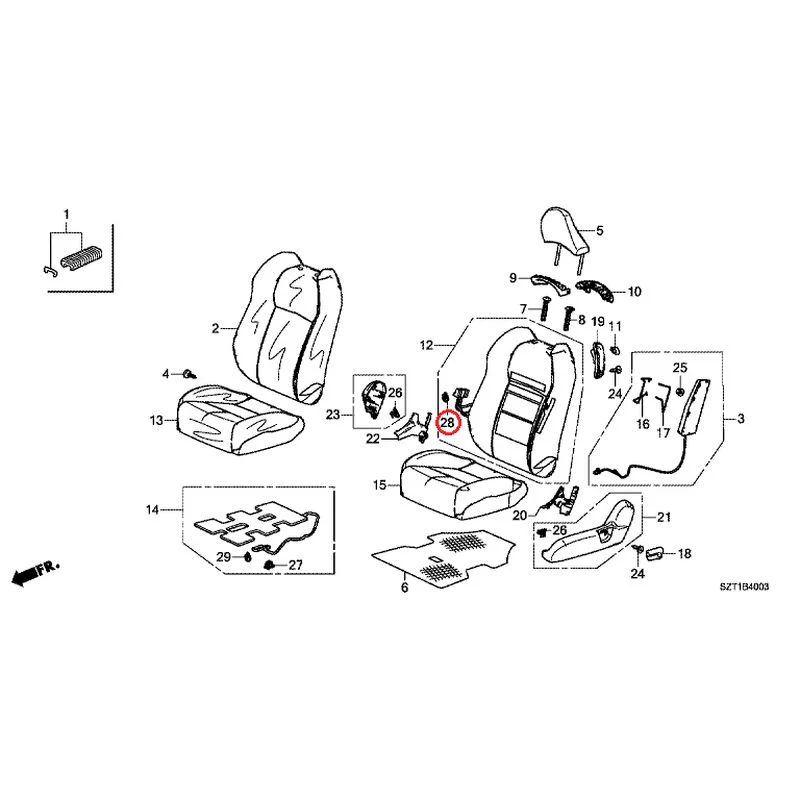 [NEW] JDM HONDA CR-Z ZF1 2012 Front Seats (L.) GENUINE OEM - Image 29