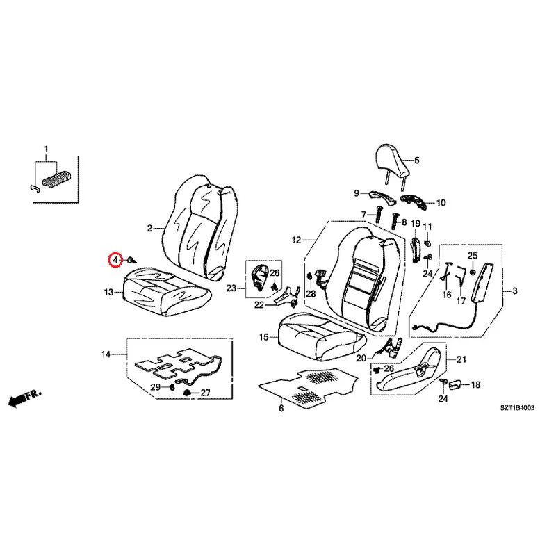 [NEW] JDM HONDA CR-Z ZF1 2012 Front Seats (L.) GENUINE OEM - Image 6