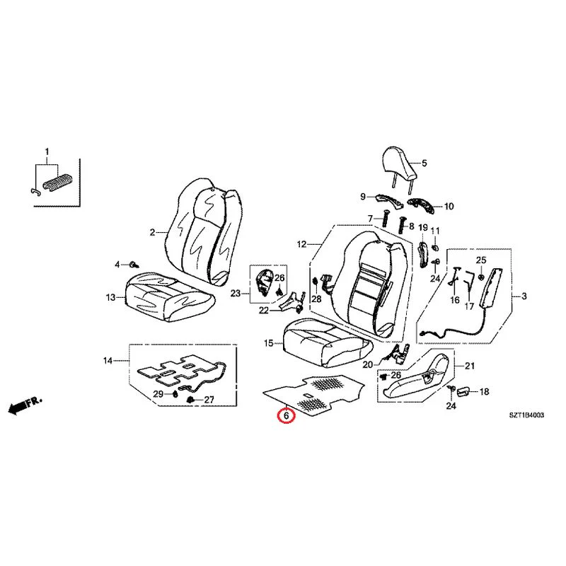 [NEW] JDM HONDA CR-Z ZF1 2012 Front Seats (L.) GENUINE OEM - Image 8