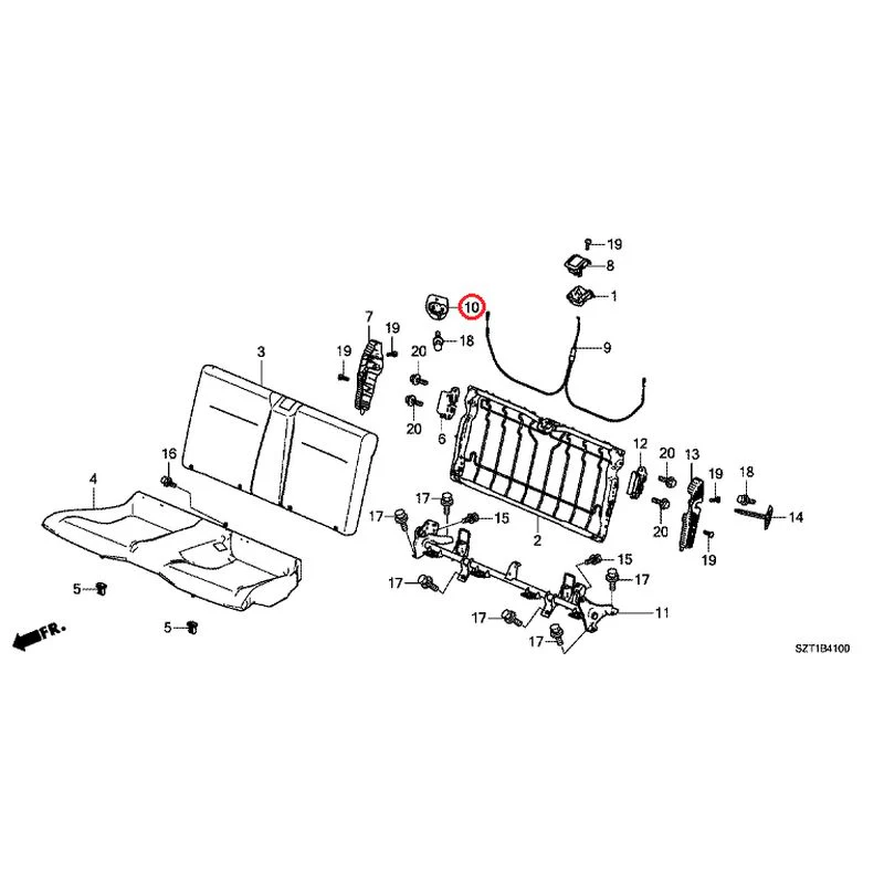 [NEW] JDM HONDA CR-Z ZF1 2012 Rear Seat GENUINE OEM - Image 11