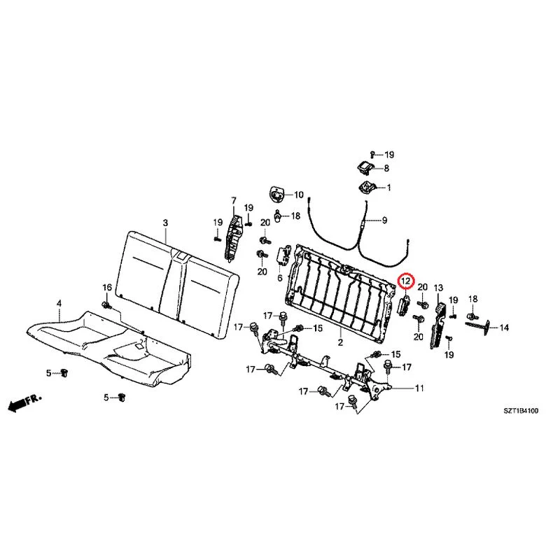 [NEW] JDM HONDA CR-Z ZF1 2012 Rear Seat GENUINE OEM - Image 13